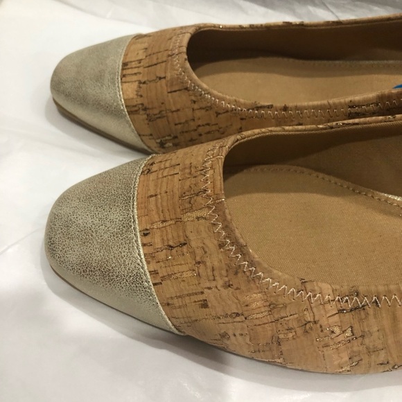 Anne Klein flex cork gold cap toe gold block heel pumps‎ size 10 brand new - Picture 11 of 17